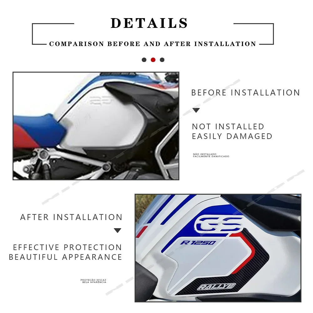 BMW R 1250 GS 庥ó 2021 2022 R1250gs 庥ó  ׼ 3D  ƼĿ ȣ ŰƮ ũ е