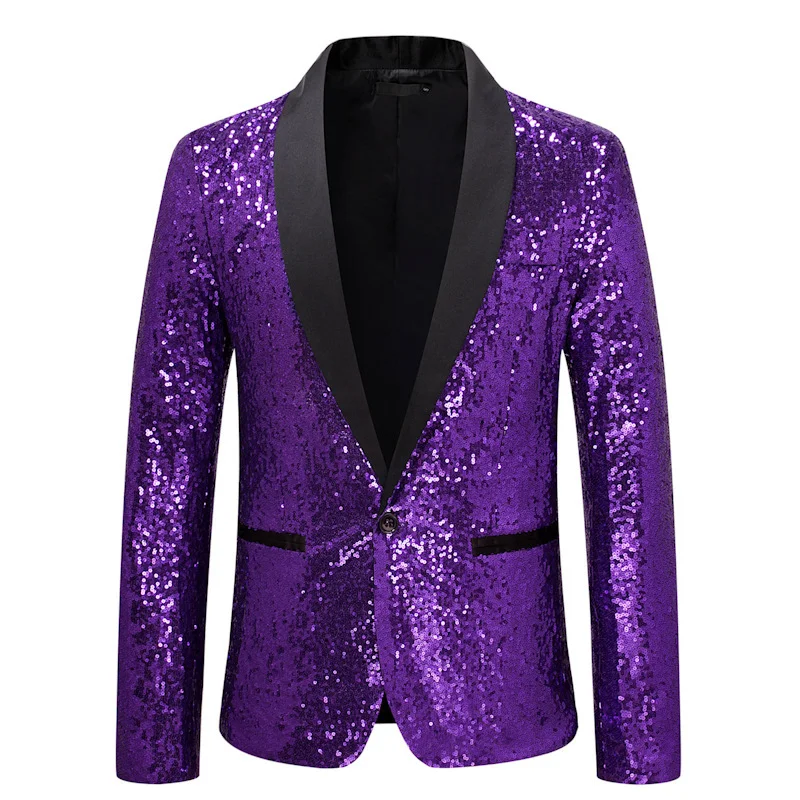 Blazer jacket Fashion Male Dance Party Sequin Suit Jacket Gold / Silver / Black Red Singer Host Stage Dress Blazers Men Luxury Clothing