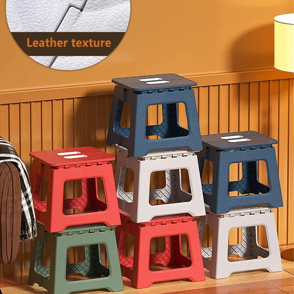 Folding Stool Outdoor Camping Chair Portable Thickened Plastic Footstool For Children Outdoor Car Movable