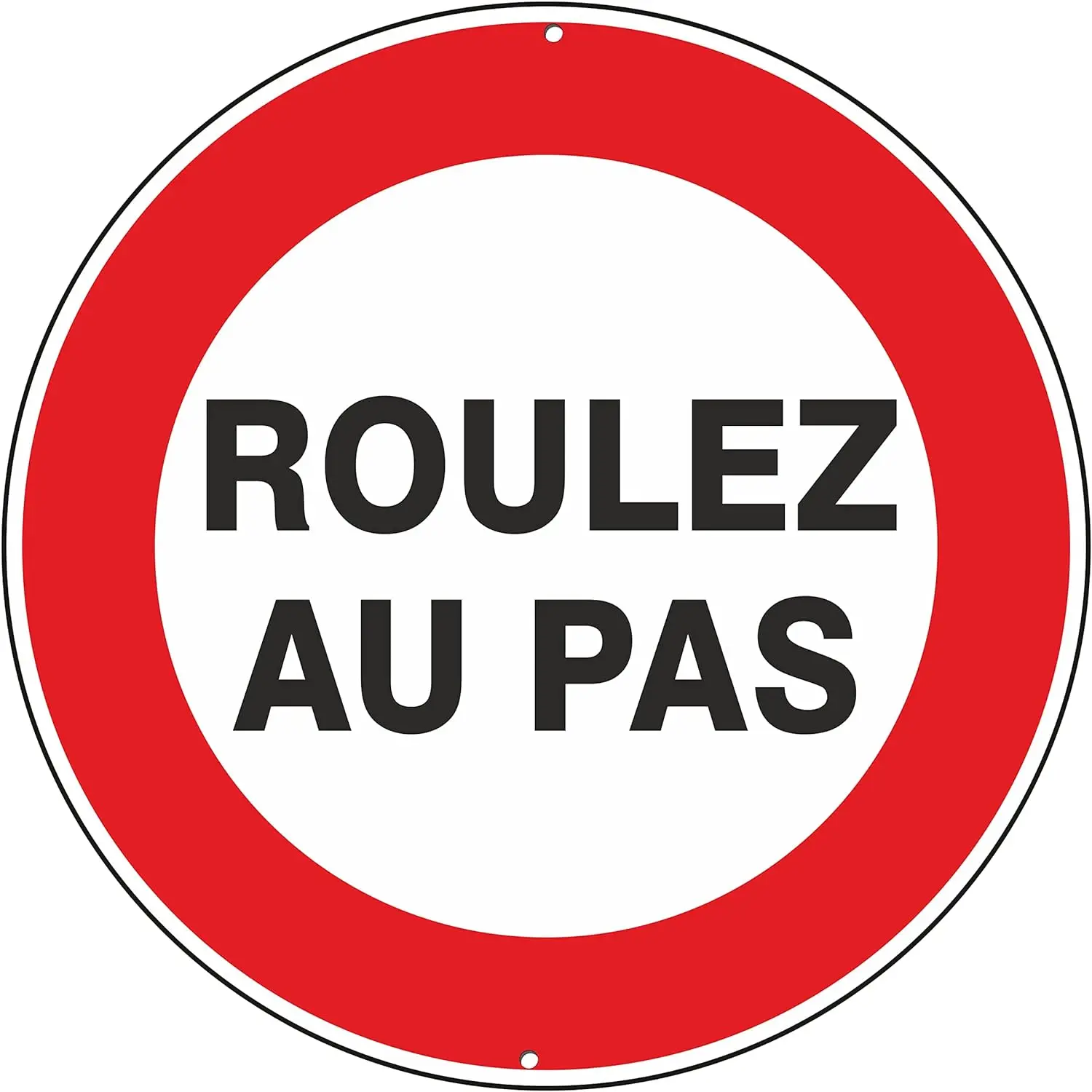Metal Round Plate Traffic Safety Warning Sign - Waterproof, Anti-Fade Tin Sign