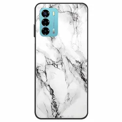Floral Marble Black Soft TPU Silicone Bumper Phone Case for -ZTE Blade V40 Vita (01)