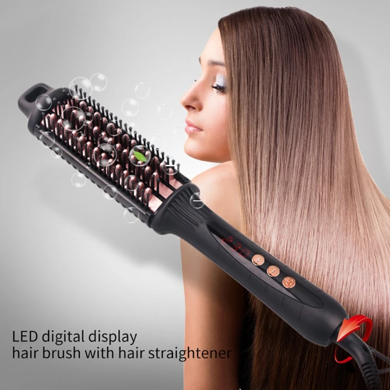 Beard Hair Straightening Brush Hot Heated Comb Men Beard X7XA