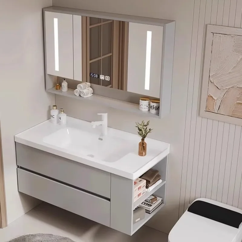 Light White Toilet Drawer Bathroom Vanities Storage Bathroom Vanities Mirror Closet Vintage Gabinete Para Banheiro Furniture
