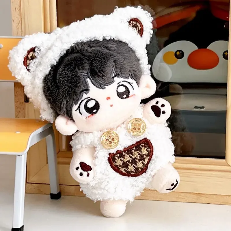 10cm baby clothes, teddy bear jumpsuit, cotton doll changing accessories, pendants, starfish toys 4