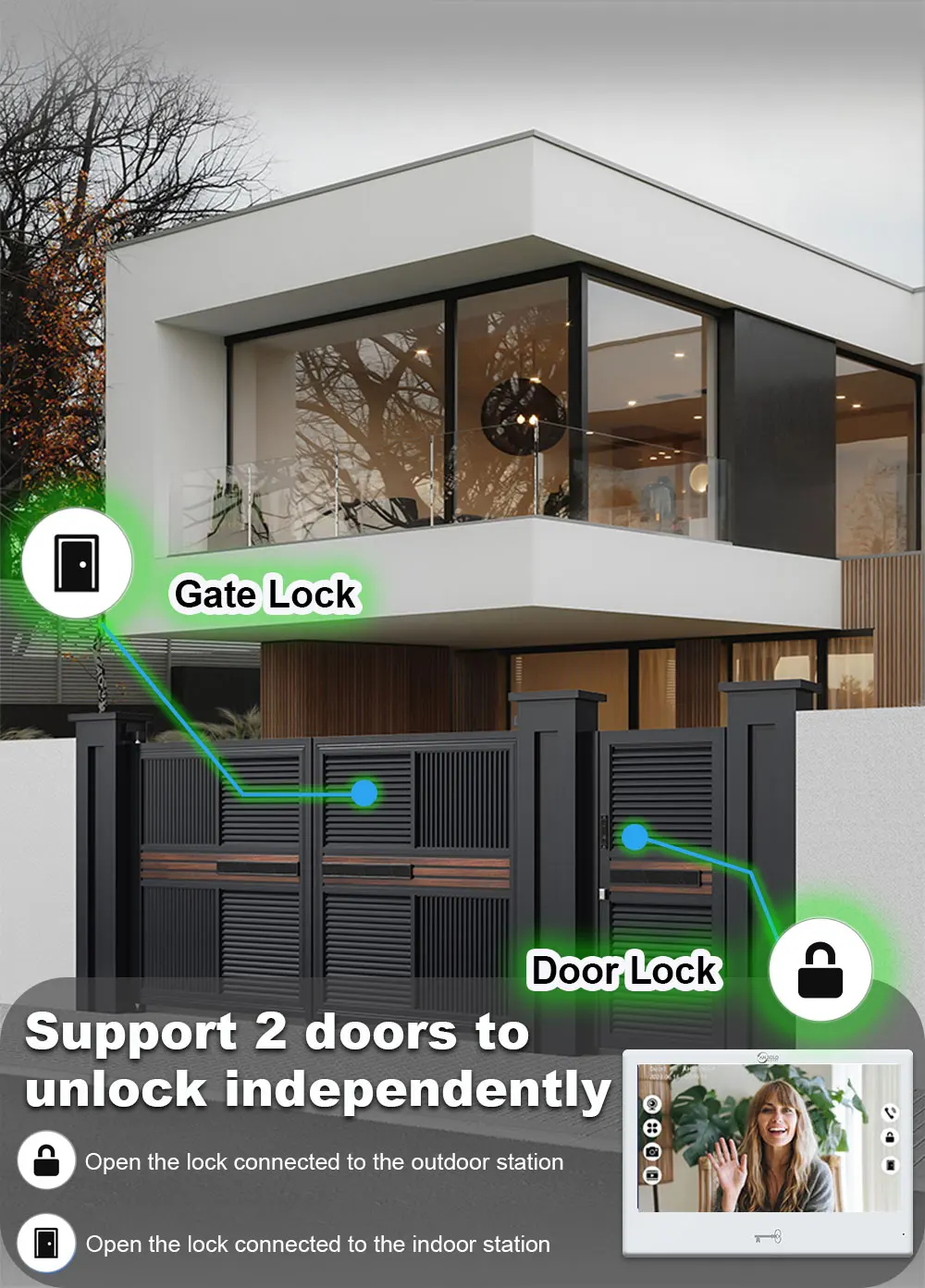 Tuya Smart Video Doorbell Intercom System for Home Apartment Gate and Door Lock