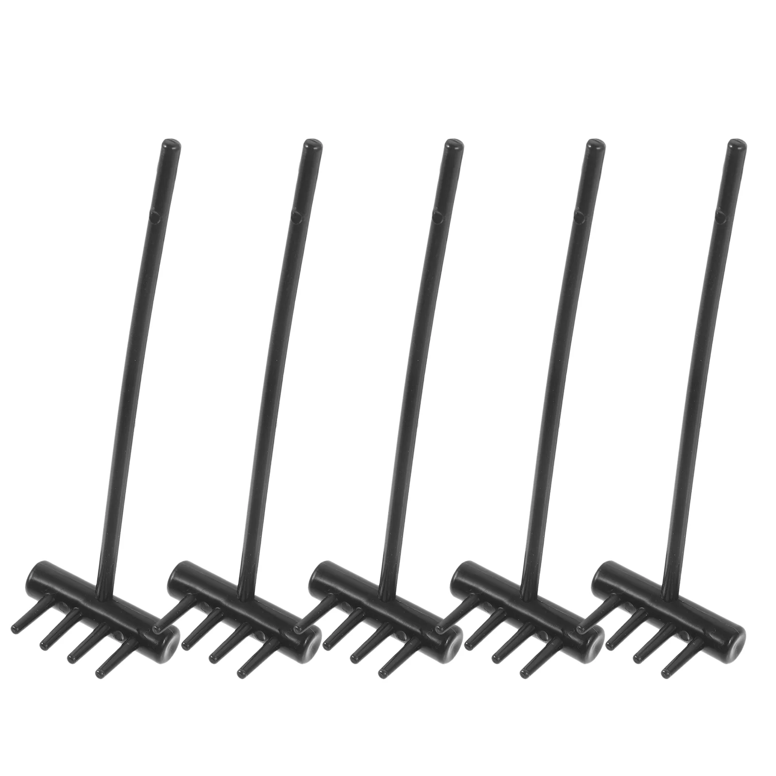 

5 Pcs Desktop Bathroom Decorations Mini Dollhouse Accessories Plastic Sand Garden Rake Tool
