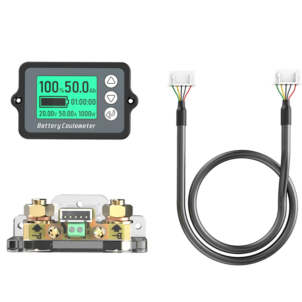 TK15 Battery Coulometer 50A 100A 350A Lithium Battery Capacity Tester Voltage Current Residual Power Indicator Battery Monitor 3