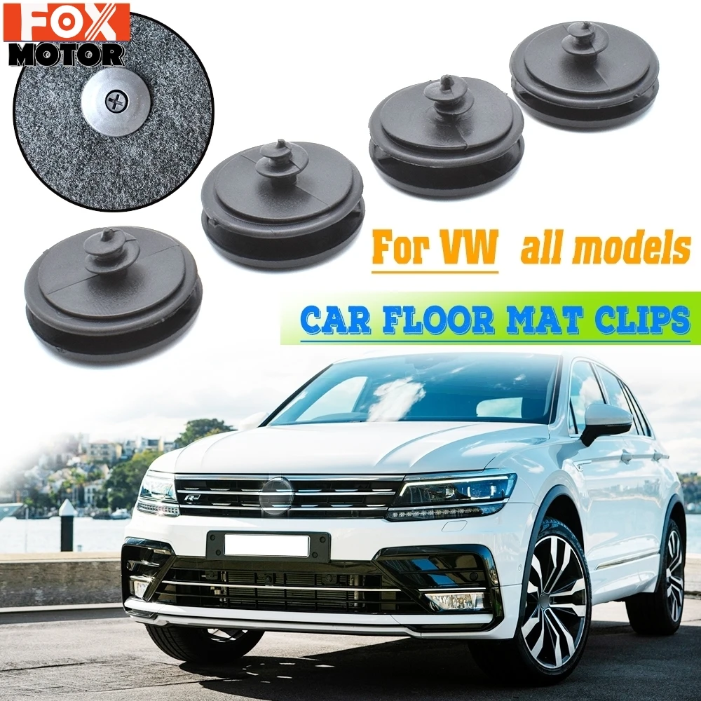 4x 자동 패스너 자동차 바닥 매트 폭스 바겐 골프 GTI Passat Tiguan..
