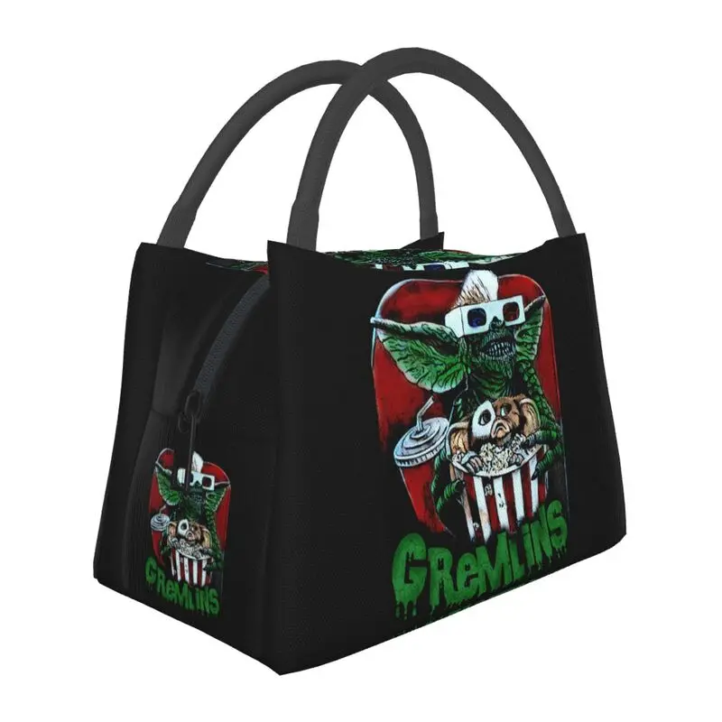 

Gremlins Insulated Lunch Tote Bag Gizmo 80s Movie Mogwai Horror Retro Portable Thermal Cooler Bento Box Outdoor Camping Travel