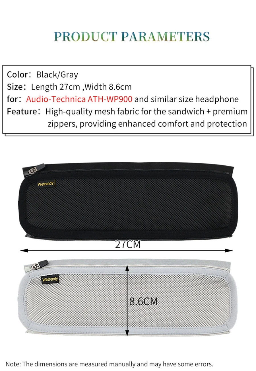 Headphone Head Beam Cover for Audio-Technica ATH-WP900 Earphone Protective Case WP900 Headset Headbeam Sleeve