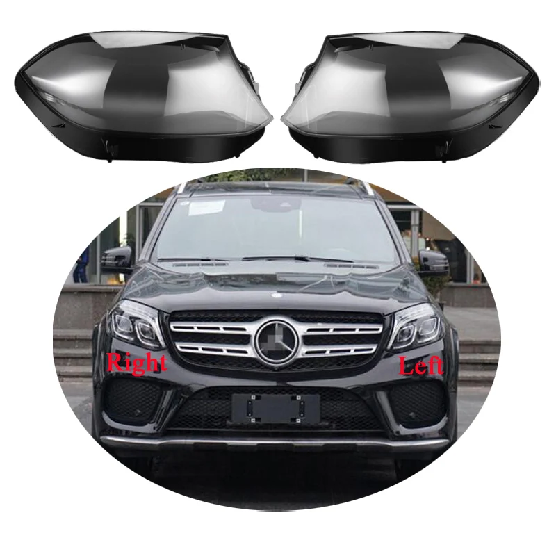 

Car Front Headlight Cover For Mercedes-Benz GLS X166 X167 GLS450 2015-2019 Lens Glass Lampshade Bright Head Light Caps Shell