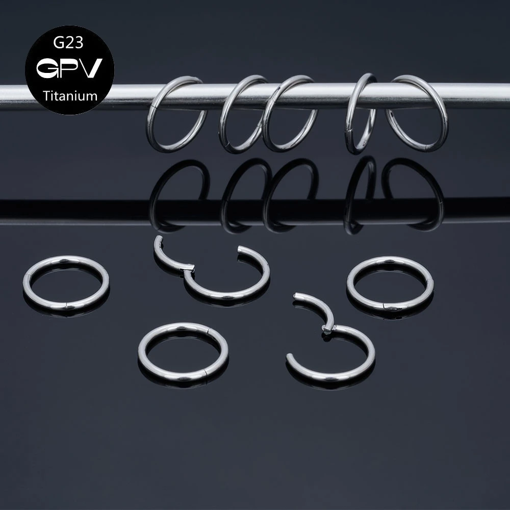 10/50/100PCS G23 Titan Nasenring Punk männer Und frauen Piercing Schmuck Septum Ring Tragus Piercing Mode Ohrringe – Detail 2