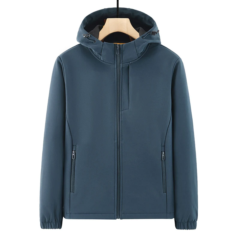 

Модная повседневная мужская черная ветровка большого размера 4XL 5XL 2024, тренчкот для весны и осени, одежда