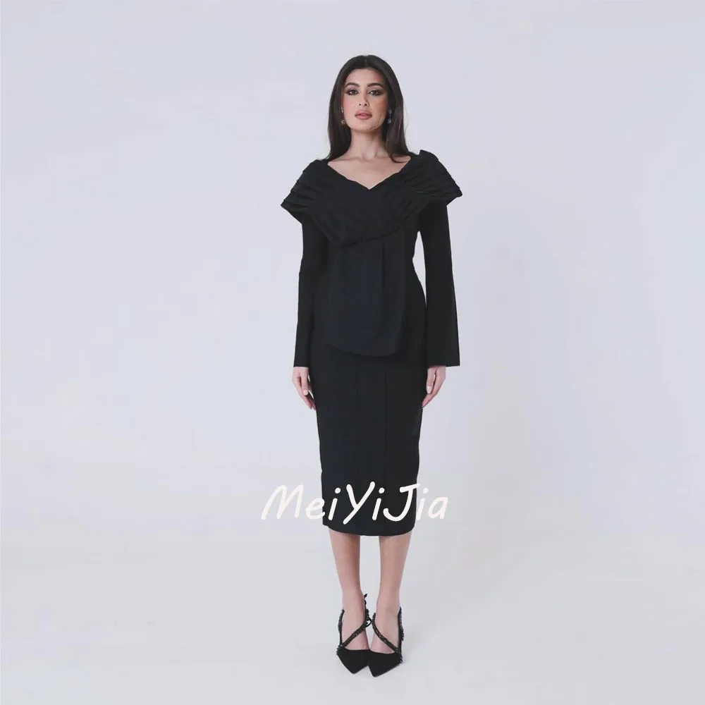 

Meiyijia Evening Dress Scoop Neckline Simple Robe Zipper up Saudi Arabia Sexy Evening Birthday Club Outfits Summer 2024