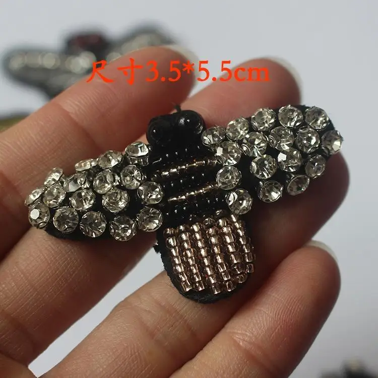 

10 шт./партия, нашивки с бусинами для одежды