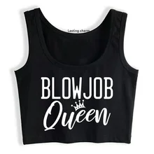 

Boquette Queen letter printing top harvest top sports