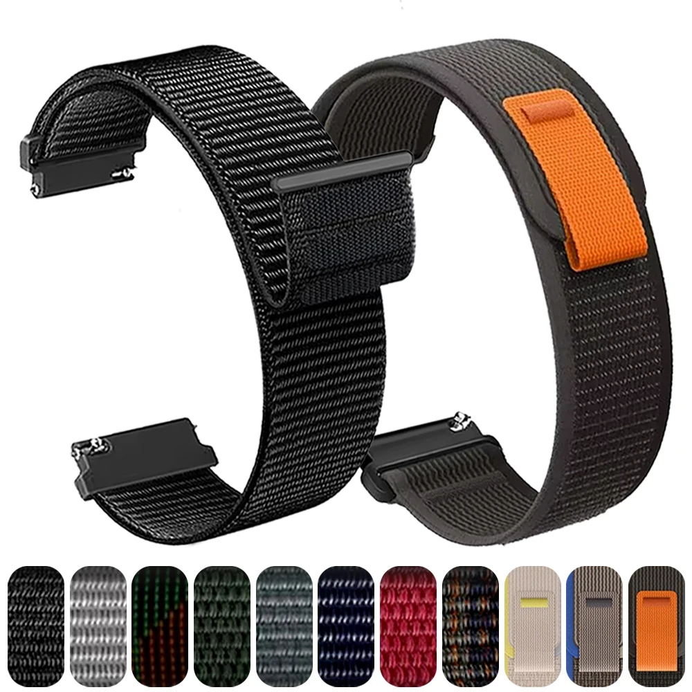 Breathable Nylon Loop Sports Band with Quick Release - 20mm/22mm Strap
