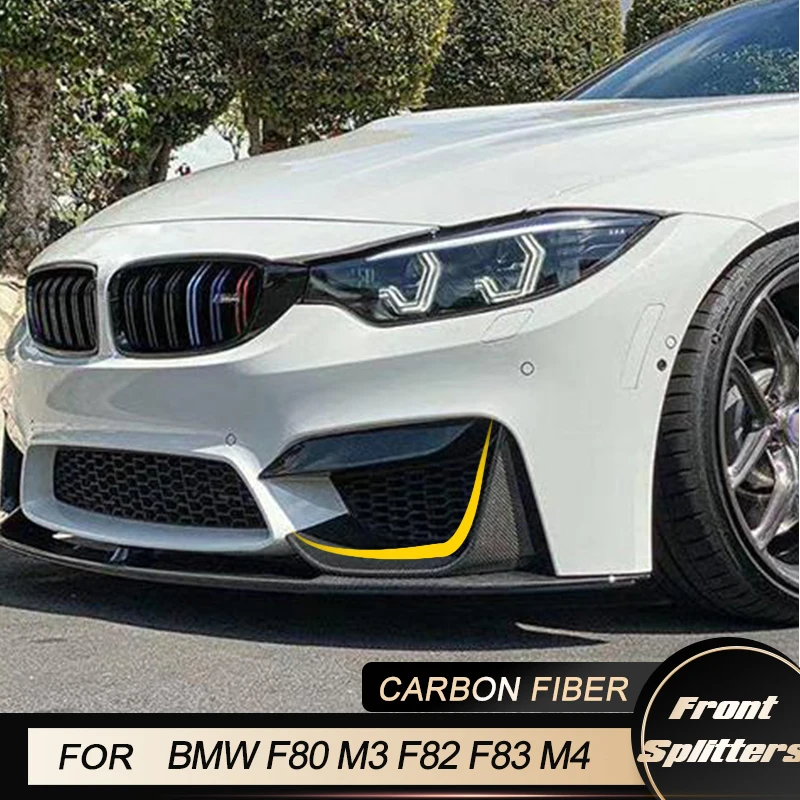 

Front Bumper Splitters Lip Spoiler for BMW F80 M3 F82 F83 M4 2015-2017 Car Racing Front Bumper Splitters Carbon Fiber FRP