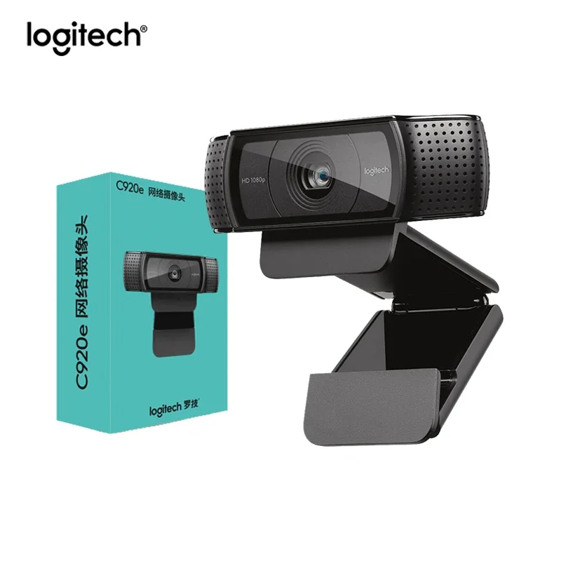 PC Webcam Logitech C920e HD Pro Widescreen Video Chat Recording USB 1080p for Computer C920 Upgrade Version CMOS