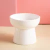 High Foot Cat Elevated Bowl 300ml Ceramic Dog Food Water Feeders Raised Neck Protection Pet Feeding Dishes for Puppy 2
