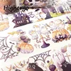 5Rolls/Set PET Tape Halloween Washi Masking Tape Decorative Adhesive Stickers For Scrapbooking Journal Aesthetic Stationery 5