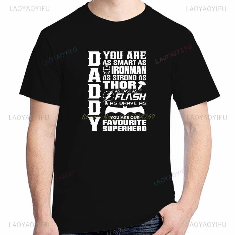 

Daddy Day Tee Super Dad Cotton T-Shirt Gift My Shirts Mens Father Hero Papa Tshirt Men's T-Shirt Summer Short Sleeve T-Shirts