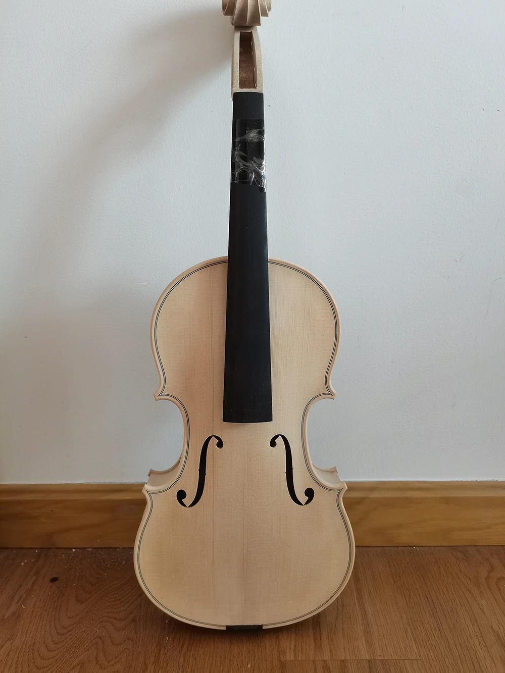 Rotary cut Unfinished Violin White handmade bird eye maple 4/4 solid wood violin natural pattern violino DIY stringed instrument