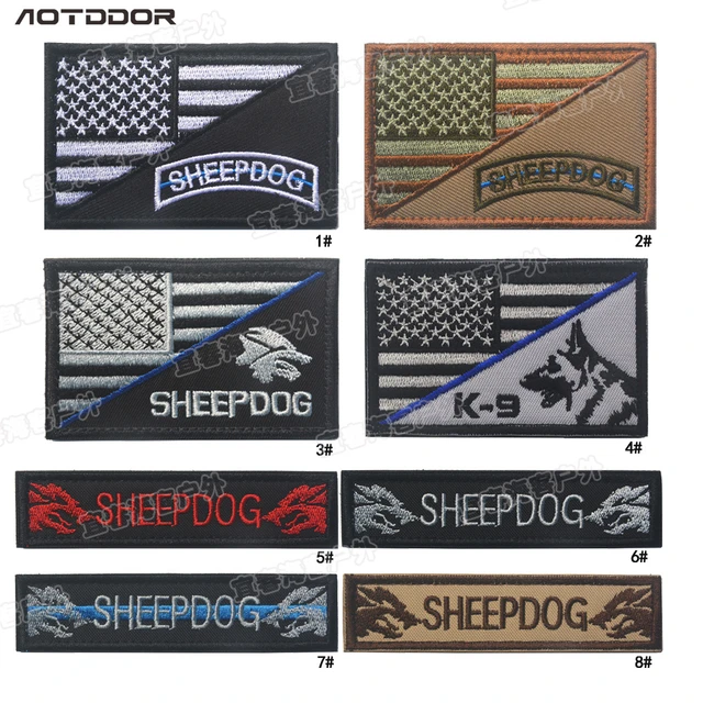 U.S.A. Flag PVC Embroidery Velcro Patch - Black & Grey - Pet