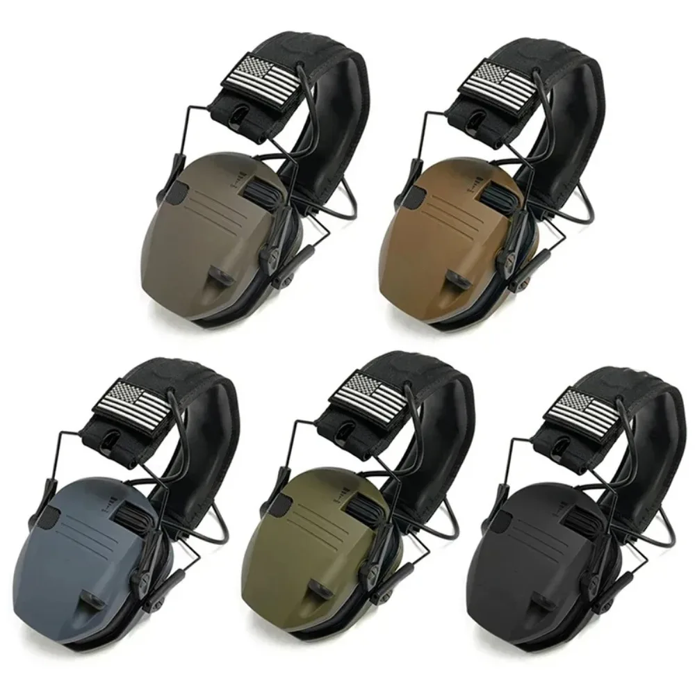 New Tactical Headphones Electronic Hearing Protection Foldable Headphones Active Noise Cancellation Hunting Earmuffs Bag wireless headphones electronic earmuffs tactical headset noise cancelling headphones
