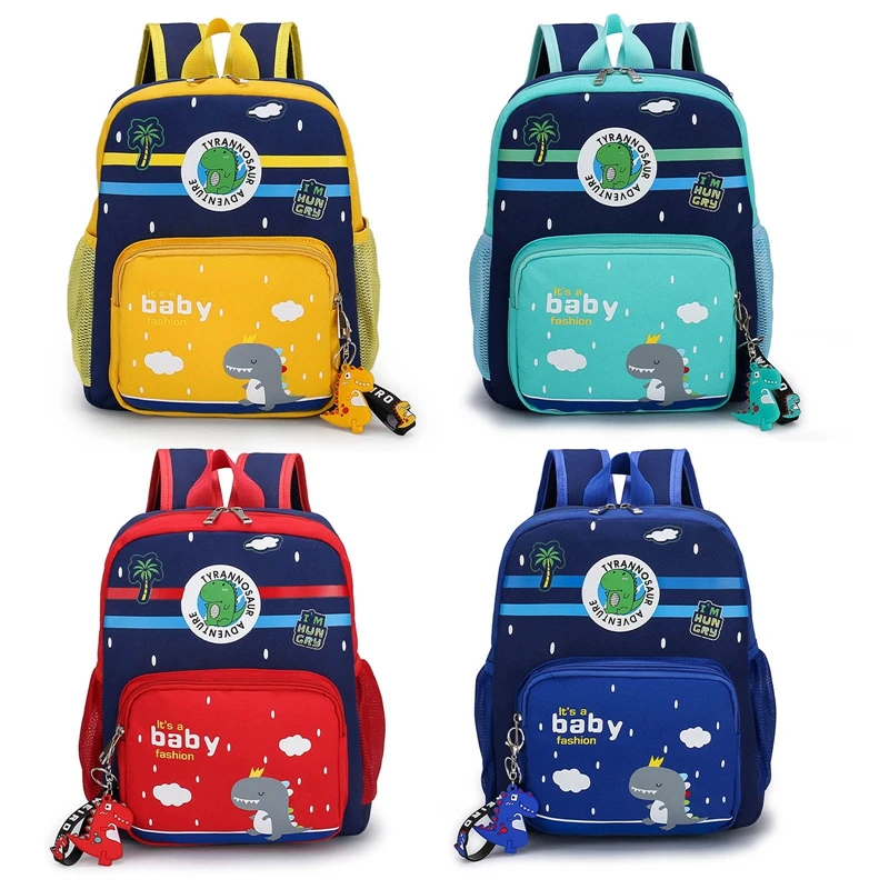 Cartoon Dinosaur Baby Boys Backpacks High Quality Kindergarten Schoolbag with Pandent Kids Cute Backpack Children School Bags children s cartoon dinosaur backpacks for baby kindergarten schoolbag waterproof kids book bags boys girls animal bag