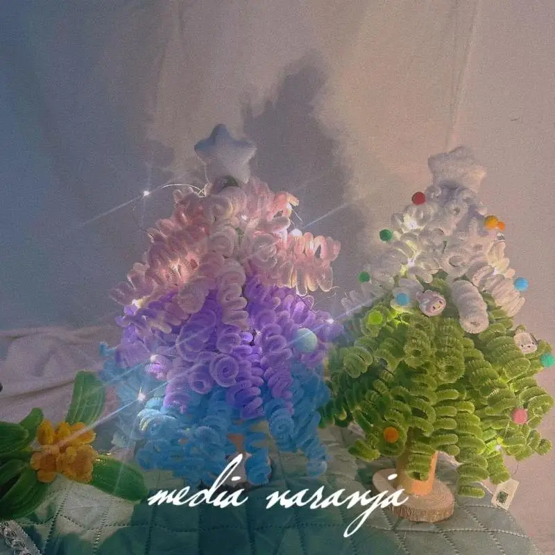 New Year Gift DIY Christmas Tree Set Children Home Bedroom Party Crafts Decorative Desktop Ornament for Xmas