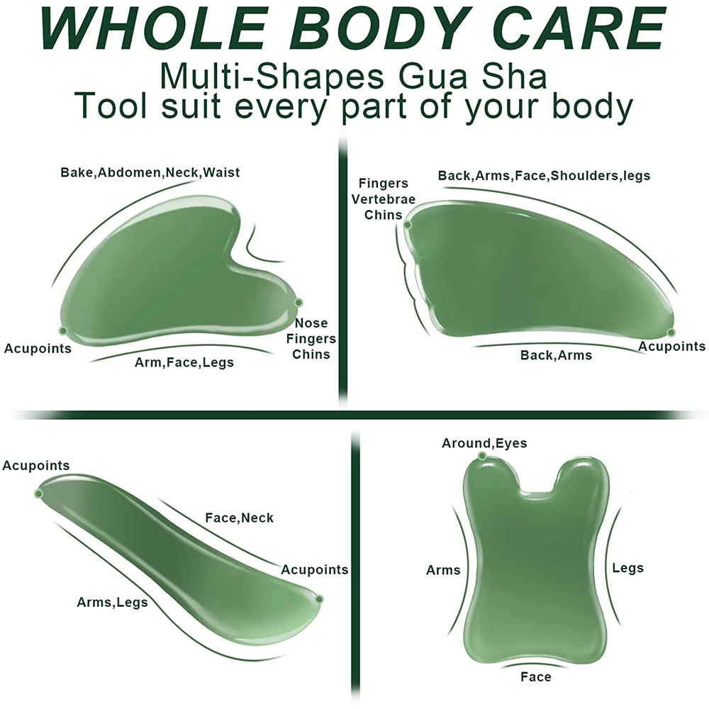Natural Stone Gua Sha Facial Tool Gua Sha Board SPA Acupuncture Therapy Trigger Point Treatment Scraping Massage Tool gua sha board