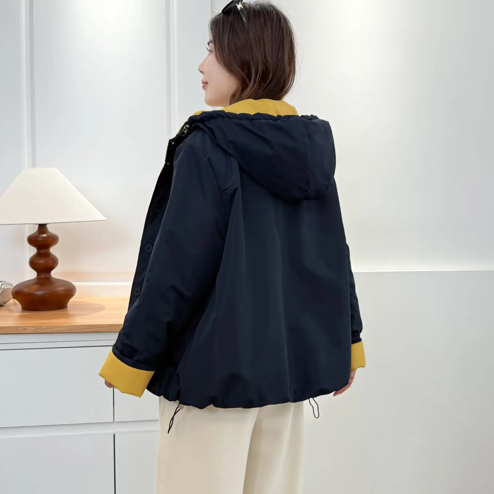 XXXXL Fashion Plus Size Women's Parkas Winter New Korean-style Padded Hooded Jacket Casual Warm Fleece Coat 2584