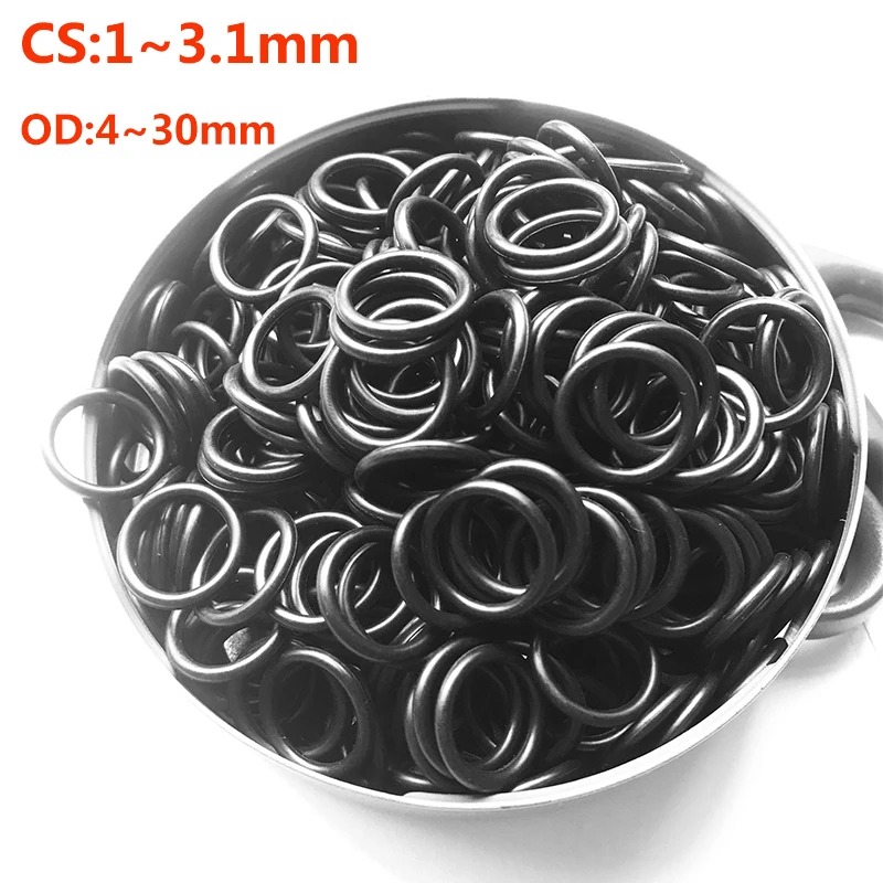 NBR Rubber Ring Thickness 1 1.5 2 2.5 3mm NBR Sealing O-Ring Nitrile Butadiene Spacer Oil Resistance O rubber o rings