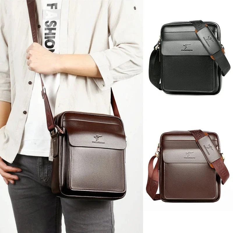 Borsa A Tracolla Da Uomo In Pelle Piccola Mano Porter Cross Messenger Sling Crossbody Designer Square Side Phone Pouch Kangaroo