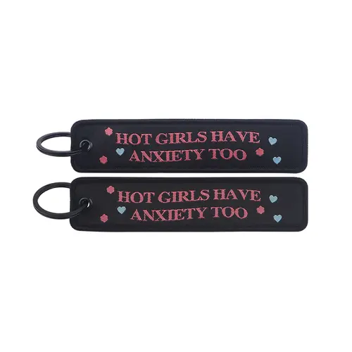 1pcs Computer Pop-up Window Quotes Embroidered Keys Tag Keychains For Motorcycles Backpack Fashion Key Ring Accessories Gifts - Image 102