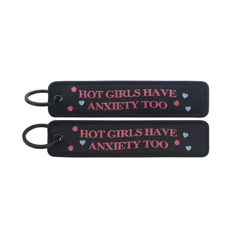 1pcs Computer Pop-up Window Quotes Embroidered Keys Tag Keychains For Motorcycles Backpack Fashion Key Ring Accessories Gifts - Image 102