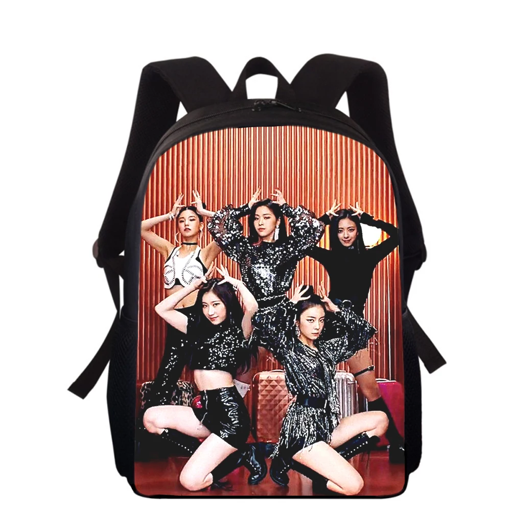 KPOP ITZY 15” 3D Print Kids Backpack Primary School Bags for Boys Girls Back Pack Students School Book Bags