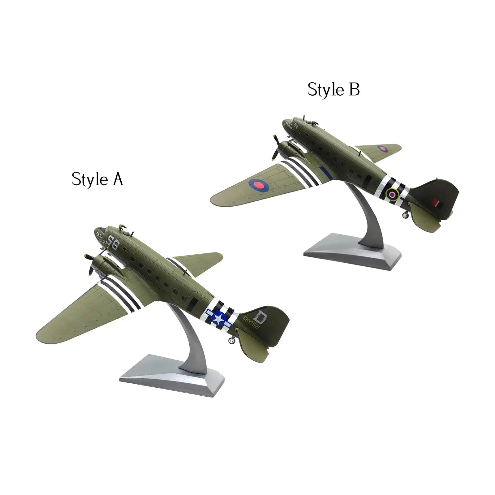 

1:100 Transport Fighter Model with Display Stand Desktop Decoration Retro Fighter Model for Cafe Cabinet Home Bookshelf