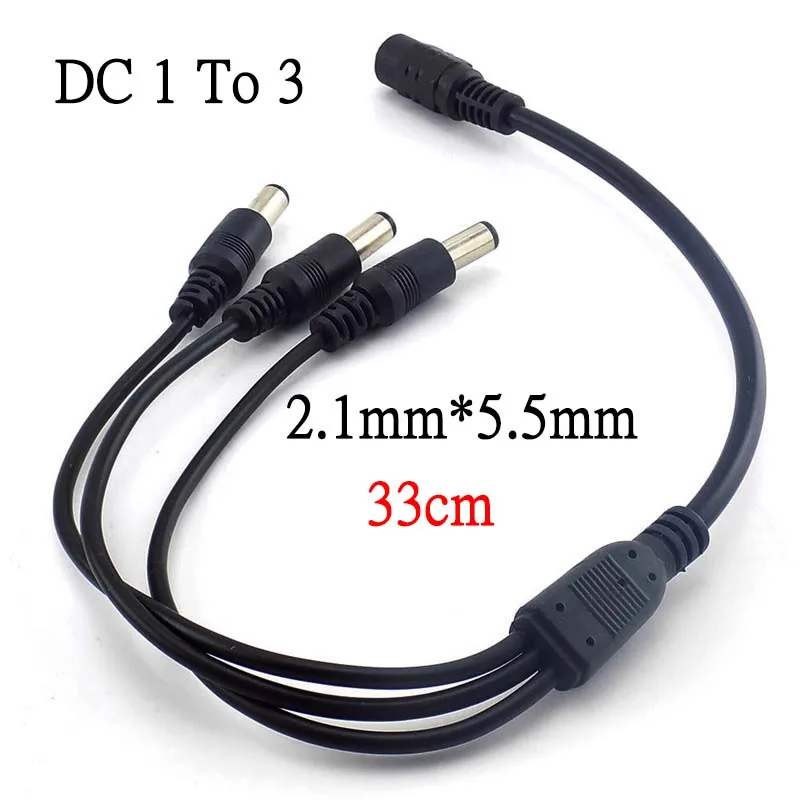 Cavo Divisore Alimentazione CCTV 12V – Da Femmina 2.1mm A 2/3/4/5/6/8 Maschi – Universale