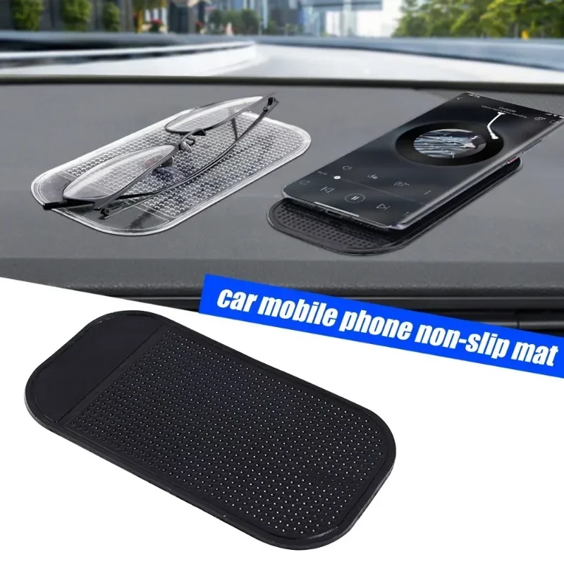 Car Dashboard Silicone Anti-Slip Pad Phone Storage Holder Car Interior Storage Non-Slip Sticky Pad Phone Mount