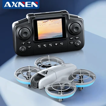 AXNEN E69 Drone con Doppia Fotocamera HD 8K, Controllo Tramite Schermo, Aeromobile con Flusso Ottico, Quadricottero Telecomandato per Fotografia Aerea Senza Spazzole