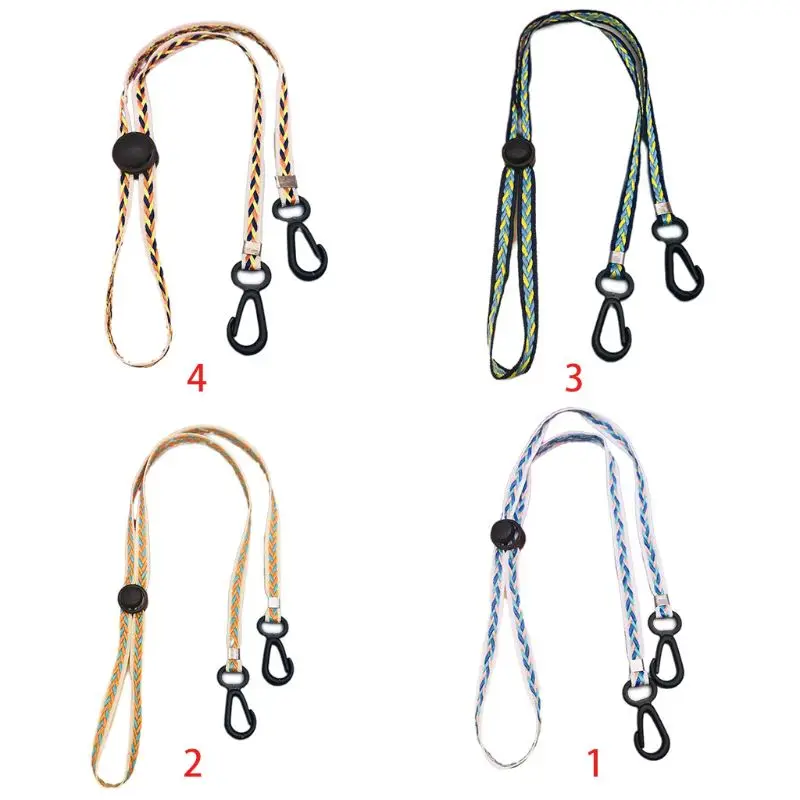 

5Pcs Adjustable Face Mask Anti-Lost Lanyard Multicolor Braided Weave Rest Ear Handy Chain Holder Extension Mouth Cover Hanging