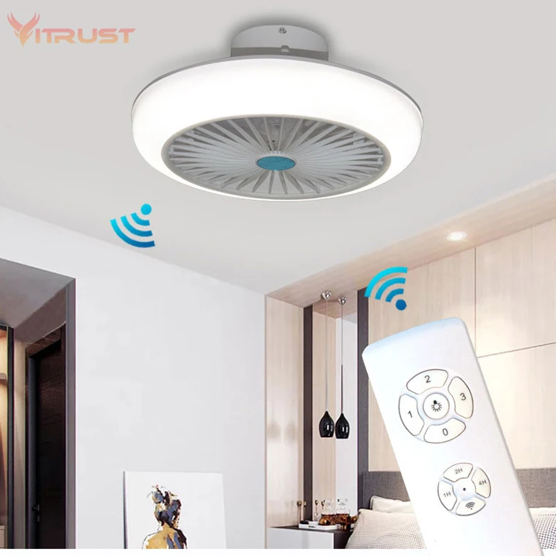 Creative Ceiling Fan with RGB Lights Fashion Music Ceiling Fans Lamps with Remote Control and APP