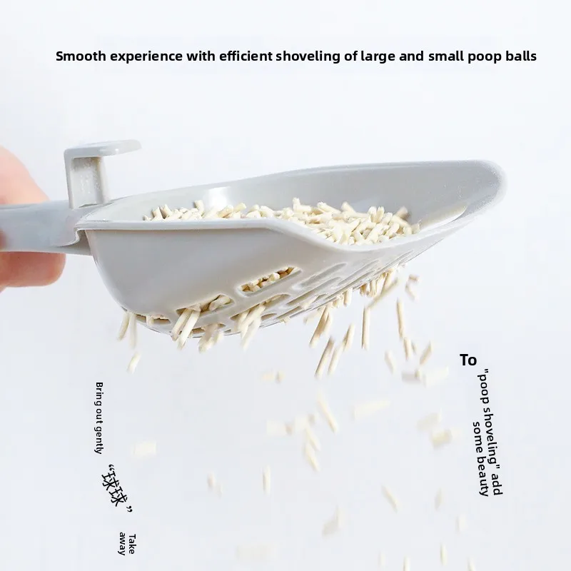 1/2/3pcs Durable Cat Litter Scoop Low Price Strong Plastic Grid Kitty Sand Shovel For Cleaning Pet Litter Box Multi Pack Option_voghion.com