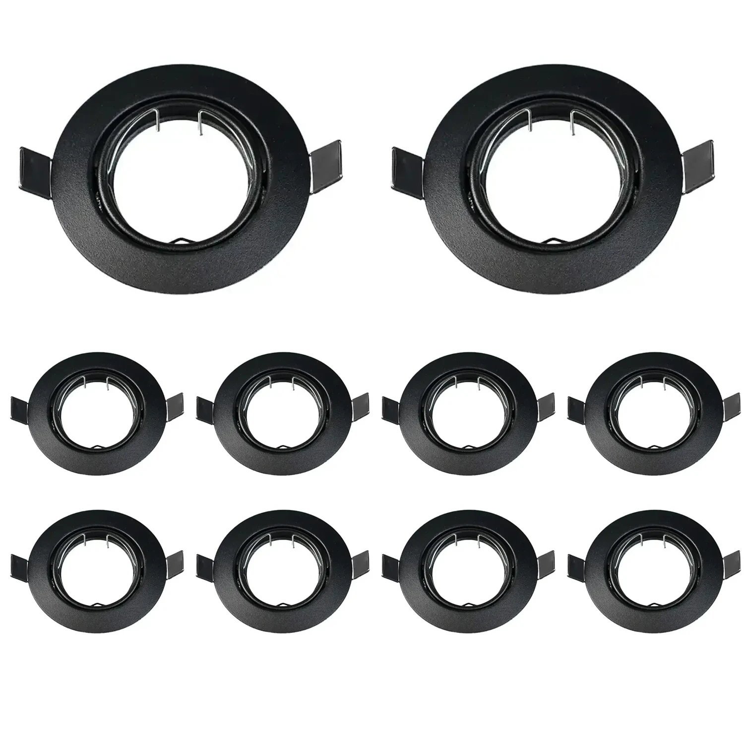 1/10PCS 매립형 다운라이트 프레임 LED 천장 조명기구 다운라이트 GU10 MR16 천장 스포트라이트 피팅기구 원형 스포트라이트