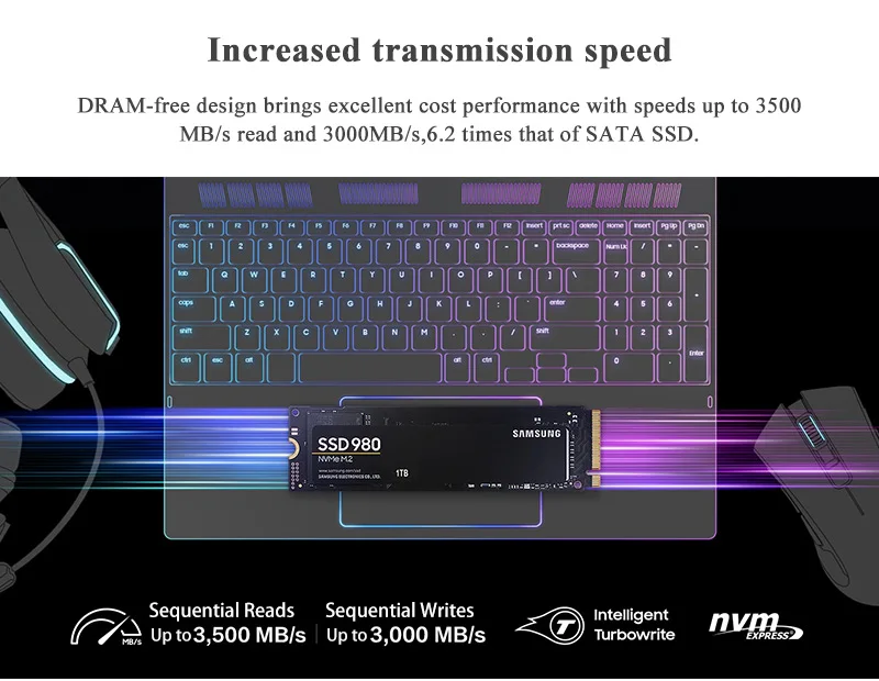 SAMSUNG SSD NVMe M2 PCIe 3.0 Solid State Drive 250GB 500GB Original ssd 1TB M.2 980 HD Hard Disk Up to 3500Mb/s Gen 3.0x4