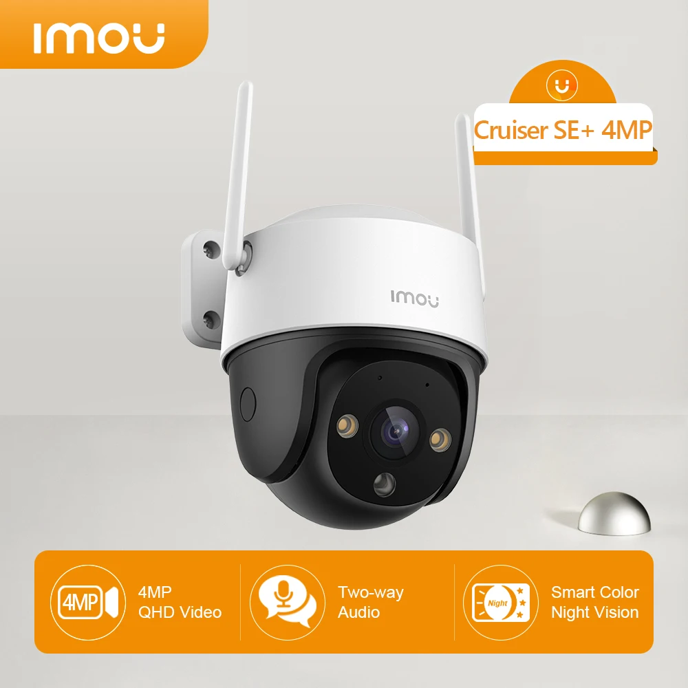 

IMOU Cruiser SE+ Wifi IP Camera Outdoor Street 360° Coverage 8x Digital IP66 Weatherproof Smart Color AI Human Detection Cam