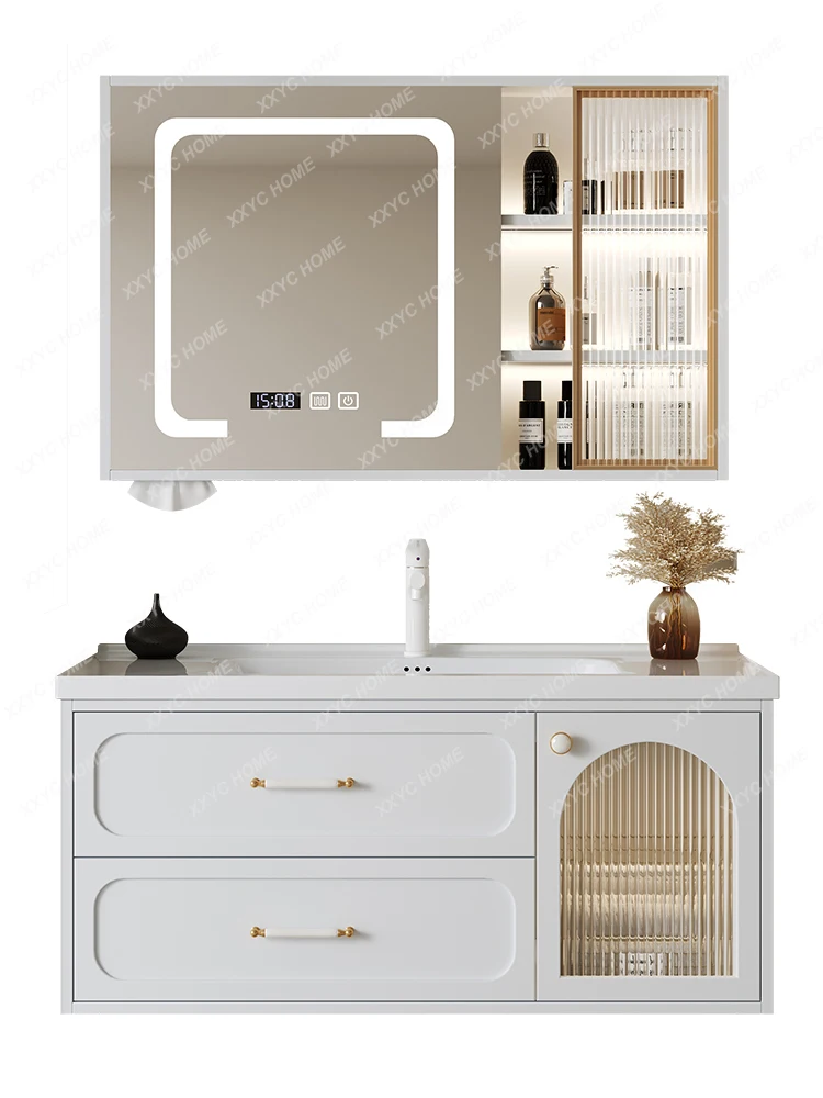 

Oak Bathroom Cabinet Ceramic Whole Washbin Bathroom Sink Washbasin Cabinet