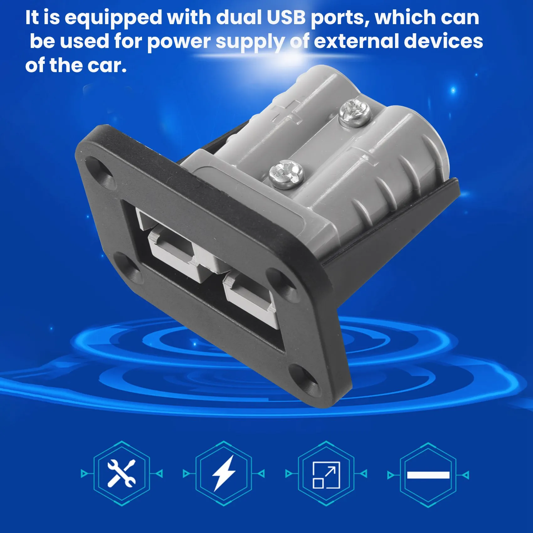

Flush Mount 50 Amp for Anderson Plug Mounting Bracket Panel Cover for Caravan Boat Truck